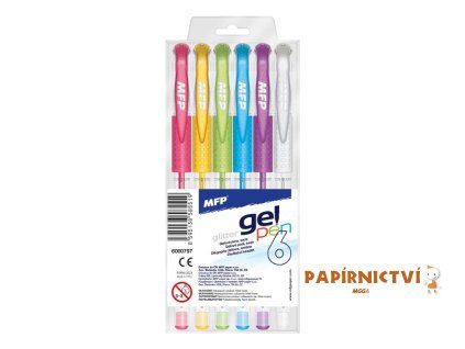 Gelové pero set GLITTER 6 ks 6000797