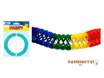 Girlanda papír G03 barevná 4m 1041910