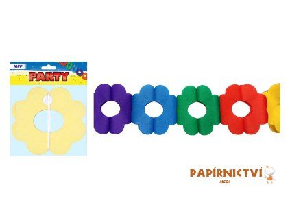 Girlanda papír G06 květina 4m 1041913