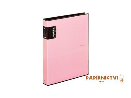 Pořadač A4 lamino R25-4kr. PASTELINI růžový 7-276