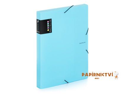 Krabice PP s gumou A4 PASTELINI modrá 2-575