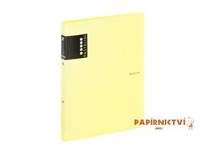 Pořadač PP A4 2kr. PASTELINI žlutý 2-267