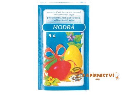 Barvy na velikonoční vajíčka 5g - jednotlivě - modrá