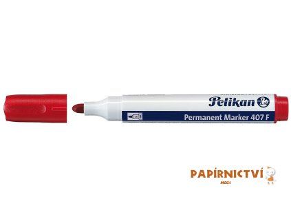 Y-Permanentní popisovač Pelikan 407 F kulatý - červený
