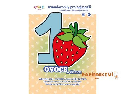 ovoce a čísla titulka bez stínu