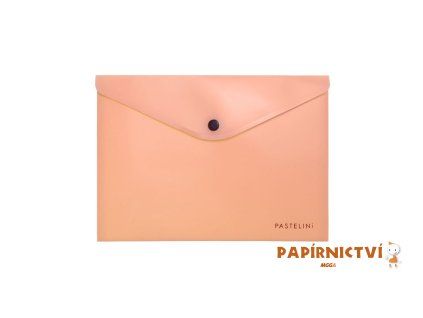 Psaníčko s drukem A5 PASTELINI meruňková 2-656