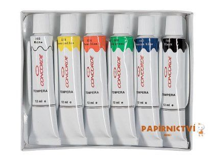 Temperové barvy CONCORDE 6ks, 12ml A65328