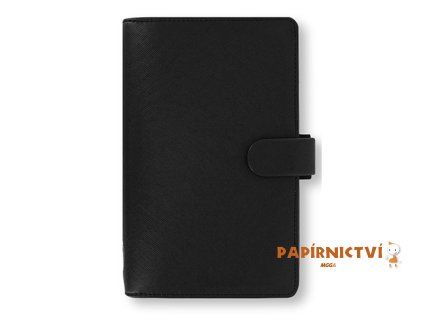 Filofax diář Saffiano, Osobní, Compact, černá