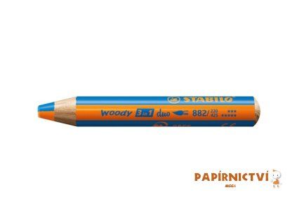 STABILO woody 3 in 1 duo oranžová/středně modrá 882/220-425