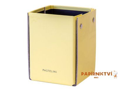 Kelímek na tužky lamino PASTELINI žlutá 8-143