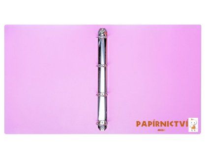 Pořadač CONCORDE 4 kroužkový A4, pastel růžová A80152