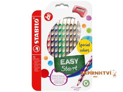Pastelky STABILO EASY colors R 12ks s ořezávátkem NOVÉ BARVY 332/12-1