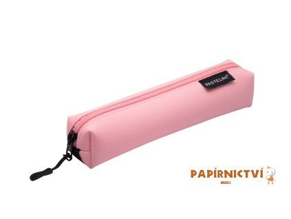 Etue PU úzká + elastic PASTELINI růžová 9-84624