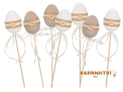 Vajíčko plastové zápich 6cm+ špejle