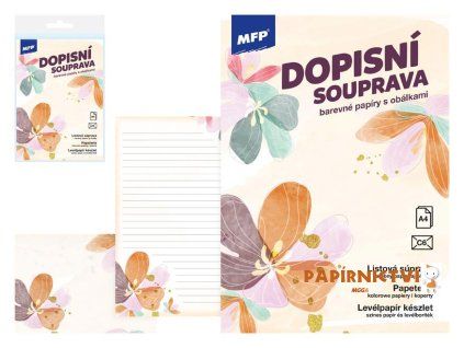 Dopisní papír barevný LUX 5+10 (Květy) 5550344