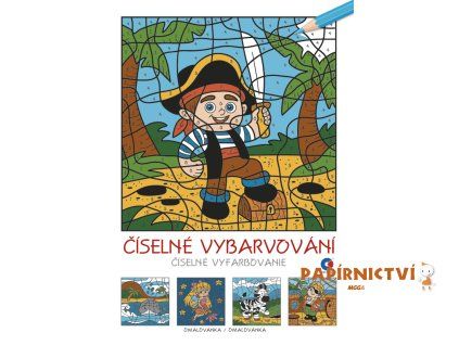 Omalovánka A4 - Číselné vybarvování