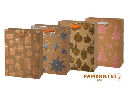 Taška MFP vánoční L LUX KRAFT mix V11(260x320x120) 5252786