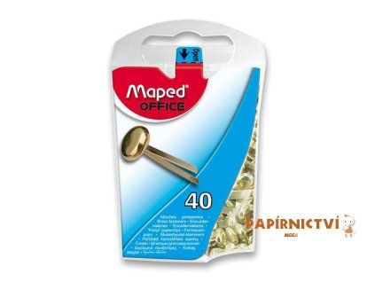 Sponky Maped mosazné - 40 ks, krabička