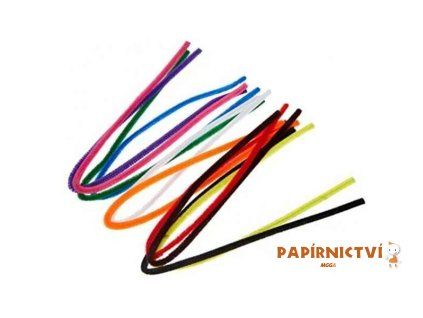 Plyšový drát mix barev 50cm, 10ks, 8mm