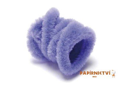Plyšový drát 50cm, 10ks, 8mm, světle fialový