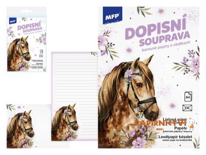 Dopisní papír barevný LUX 5+10 (Kůň)