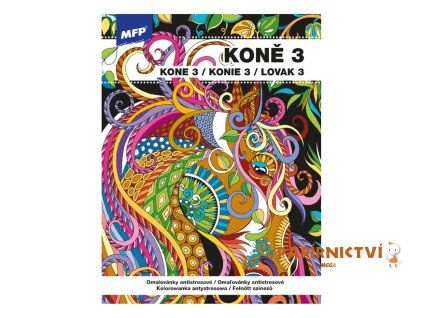 Omalovánky antistresové Koně 3 210x290mm/32s