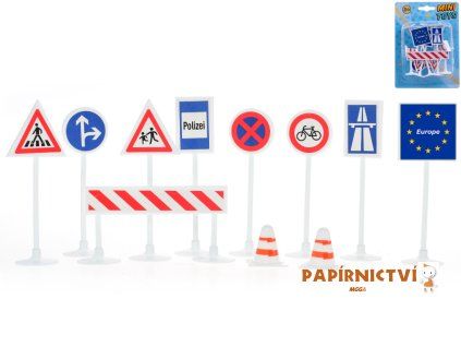 Dopravní značky 11ks na kartě 35766