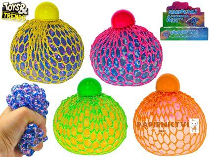 Toys&Trends míček síťkový strečový s kuličkami 7cm 4barvy 620661