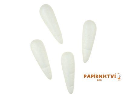 Dílky z polystyrenu mrkve 8 cm, 4 ks v sáčku 6719