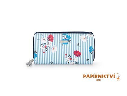 Dámská peněženka MONY L Navy Flowers9-25421