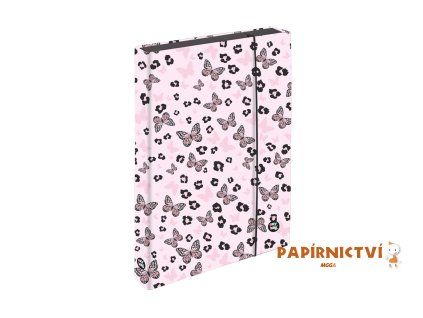 Box na sešity A4 Jumbo OXY NEXT Butterfly pink 1-46025