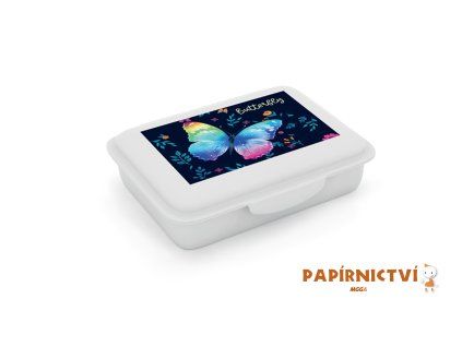 Box na svačinu s přihrádkou Motýl 2 9-58325