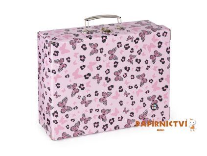 Kufřík lamino hranatý A4 OXY NEXT Butterfly pink 6-06625