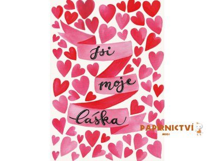 Přáníčko BeBechy - bílé - Láska BPR3-87