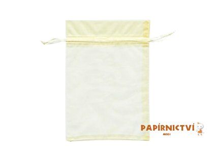 Sáček organza 9 x 12cm krémový 5800790