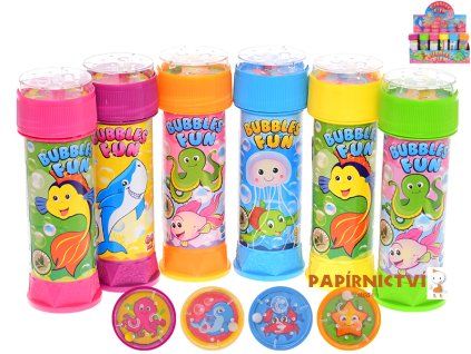 Bublifuk 11cm 60ml s labyrintem mix 6barev 35084