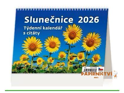 Stolní kalendář Slunečnice 2026 211x148(30)mm S40-26
