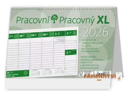 Stolní kalendář Pracovní XL/Pracovný XL   NEW 2026 240x160(30)mm S68-26