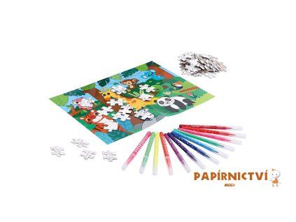 Puzzle omalovánky KEYROAD 2v1 Džungle A890