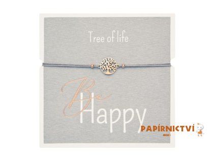 Gifty - Be Happy náramek - rg. plated Tree of Life 1042777