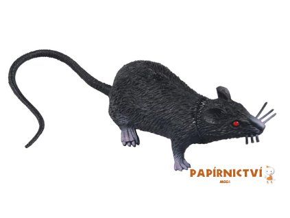 Krysa plast 9cm černá 1042551