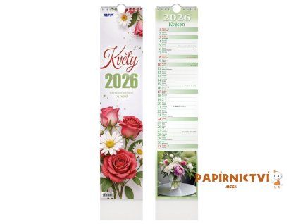 Kalendář 2026 vázankový Květy 1061686