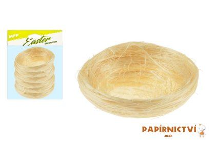 Hnízdo sisal 5cm 6ks - natur 2221458