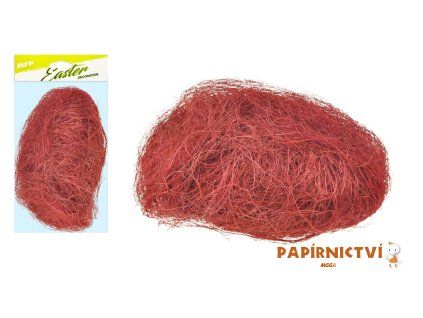 Dekorační sisal 20g červený 2221466
