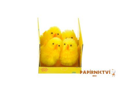 Velikonoční kuřátko set 4ks, 5cm, plastová krabička 2221469