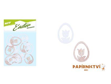 Dekorace tulipán 3cm 12ks přírodní mix 2221746