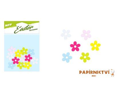 Dekorace kytička 2cm 12ks barevný mix 2221756