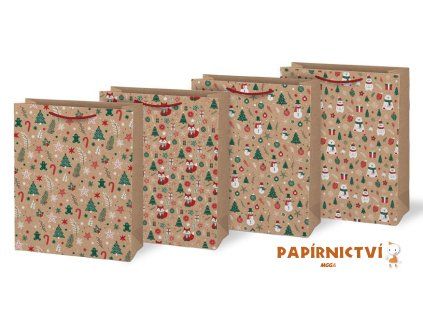 Taška MFP vánoční L LUX KRAFT mix V12(260x320x138) 5252926
