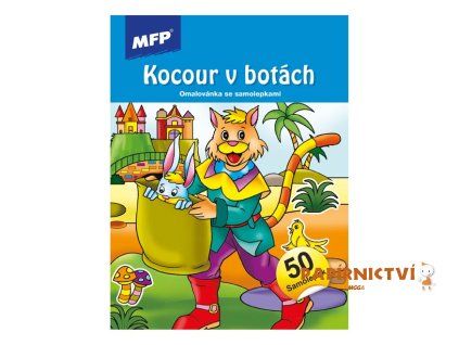 Omalovánky se samolepkami Kocour v botách148x210mm/24s 5301230