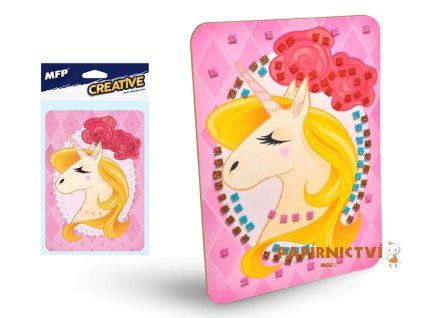 Mozaikový set 14,8x21cm glitter Unicorn 5330413